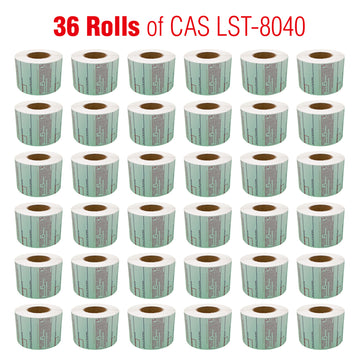 CAS8040-36 Printing Scale Label, 58 x 60 mm, UPC/Safe Handling, 36 Rolls of 500 Labels